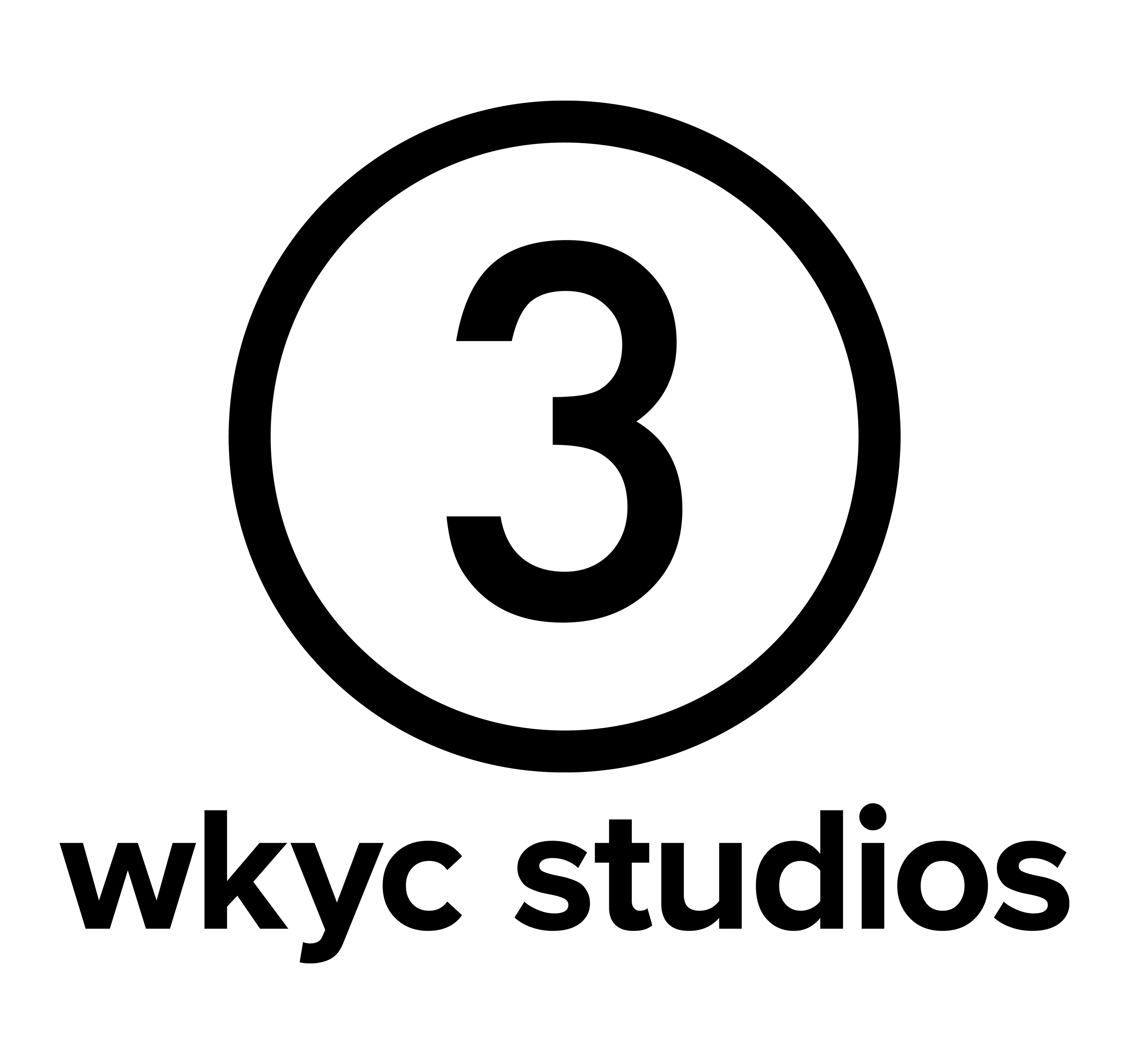 3 studios logo - Black