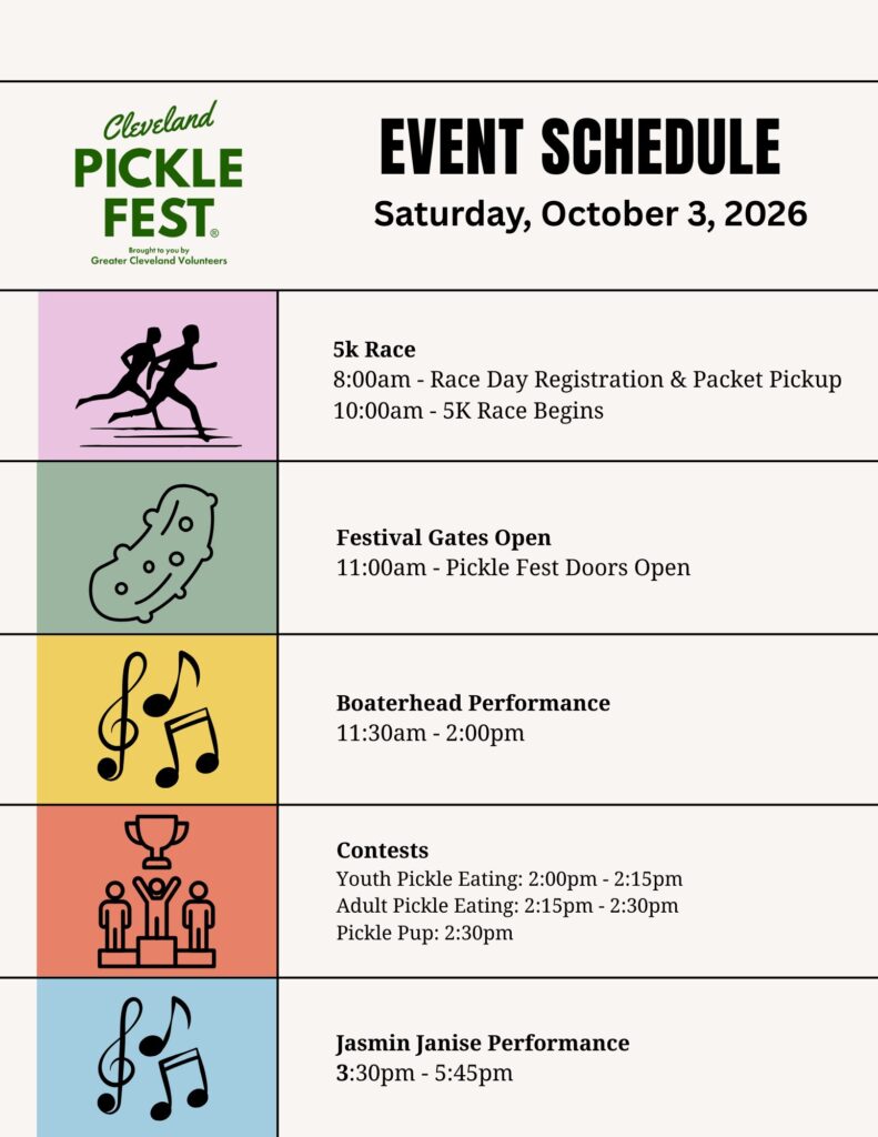 2026 Cleveland Pickle Fest event schedule