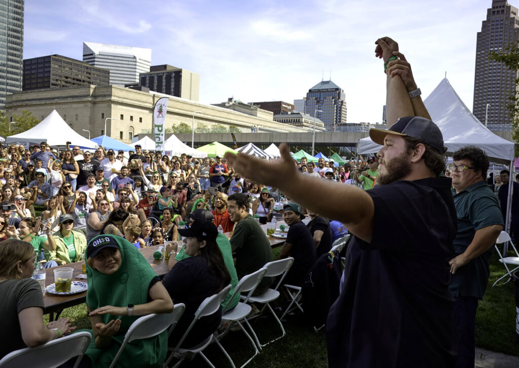 Cleveland Pickle Fest Pickle Eating Contest Winner